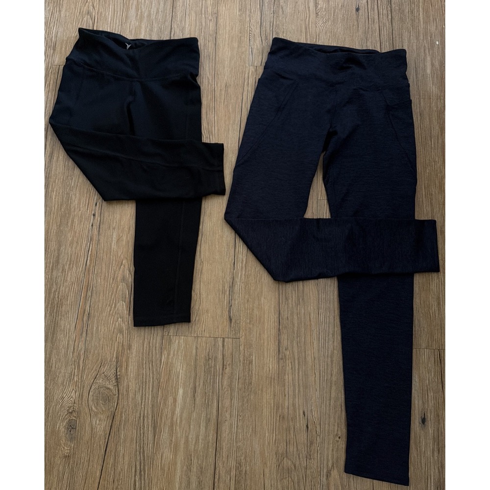 Old Navy Active Wear Leggings Lot Of 2 Navy Size Women's S, Black XL 14-16 Youth